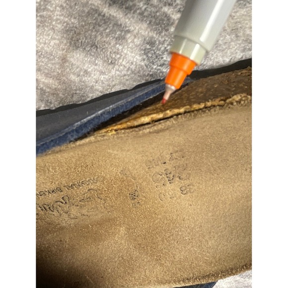 Birkenstock Womens 38 Boston Oiled Leather Clogs Solid Elemental Blue Comfort - Picture 8 of 13